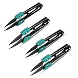 4 Stück Fadenschere scharfe Fadentrennschere breitegriffe U-Förmiger Schere Klingen aus Hartstahl für präzises Abtrennen von Faden