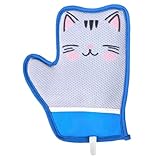 Haustierhaarentferner-Handschuh, Katzenpflegegerät, wiederverwendbare Haarbürste mit Cartoon-Design, Haarentfernungszubehör mit bequemer Passform, zusätzliche Komfortfunktion für die Reinigung von Hau