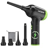 LUCKEA Elektrische Staubgebläse Druckluftspray - 3-Gang Air Duster Luftdruckspray mit LED-Licht für PC Reinigungsset, 90000 U/min Tastatur Reinigung Druckluft Luftspray für Laptop, Sofa, Auto (AD16)