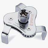 Spurtar Ölfilterschlüssel 3-armig Ölfilter Schlüssel Verstellbares Auto Ölfilter Werkzeug mit Antriebsadapter für Ø 64-116mm Durchmesser Autos, LKW – Zweiwege