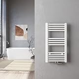 Heilmetz Badheizkörper 40 x 70 cm Handtuchtrockner Heizkörper Bad Mittelanschluss 238 Watt Leistung Handtuchwärmer Handtuchheizkörper Weiß Gerade
