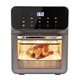 Mini Backofen 13 L, Elektrobackofen LCD-Touchscreen Minibackofen, intelligenter Ofen für Haus, Visuelle Funktion Backofen, mit 15-60 min Timer, für Fleisch, Pizza, Fisch, Toast, Kuchen