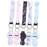 CRILSTYLEO 10st Bulk-lippenbalsam Schlüsselanhänger Für Reiseflaschen Lipgloss-halter-schlüsselanhänger Lippenstift-aufbewahrungshülle Make-up-lippenstift Halter Schlüsselanhänger Neopren