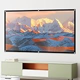 Heimkino Beamer Projektionsleinwand Leinwand, Beamer Leinwand 84-200 Zoll, Tragbare Faltbar Anti-Falten Projektion Leinwand für Heimkino Präsentation Schule und Business, Format 16:9/4:3(White16:9,150