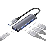 JMT Multiport HUB Dock 5Gbps USB 3.0 4Port High Speed USB-C S·plitter für PC Computer Laptop (USB HUB)