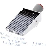 14 Bits Roller Wheel Date Stamp, Englische Buchstaben Nummer Rollstempel 14 Ziffern Gummi Roller Stempel Wechselbarer Datumsstempel Roller Schreibwaren für Adresse und Geschäft