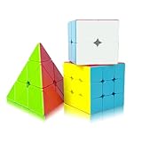Magic Cube-Zauberwürfel 3x3 Set-Speed Cube 2x2+Pyramide,3-in-1 Verschiedene Spielmöglichkeiten,Professional,Glätten,Starke und langlebige, Exquisite Verpackungsbox,Geeignet für Geschenke Kinder