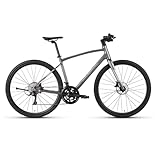 BEDOIN Stadtfahrrad Hybrid Rennrad 18 Gang Leichtgewicht Pendlerfahrrad Mit Steckachse Für Urbanes Radfahren Fitness 170-180CM/18SPEED