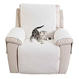Generisch Sesselschoner Für Fernsehsessel & Relaxsessel – 1-Sitzer Schutzbezug Mit Taschen, Elastische Sesselauflage, Komplett-Husse Für Relaxsessel, Braun-D||L(30x91in) 76x231cm