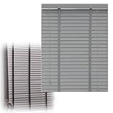 Holzjalousien, Raumverdunkelung, 5 cm Lamellen, horizontale Jalousien für Fenster, Sichtschutz, erhältlich in 45 x 150 cm Breite (75 x 213 cm)