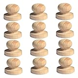 Housoutil 12Stücke Teiliges Holzstempelgriff mit Ersatzteile für Stempelgriff Kompatibel mit Verschiedenen Stempelköpfen für DIY Projekte