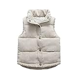 Jacke für Teenager, Jungen, flauschig, ärmellos, Oberbekleidung, Taschen, klein, leicht, beige, 3-4 Jahre