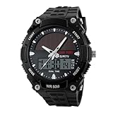 Solarenergiebetriebene Uhren Für Herren - Outdoor Sport Uhr Mit Digitaler Anzeige | Multifunktionale Armbanduhr Geeignet Für Datum Fitness Outdoor Autofahren Arbeit Business Sport Und Freizeit