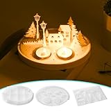YAOZUP Silikonformen Gießformen Häuser, Silikon Gießformen Ostern, Silikonform Ostern, Haus Silikonform Baum Silikonform, DIY Ostern Silikonformen Gießformen für Ostergeschenke, Ostern Dekoration