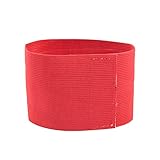 MAGT Kapitänsbinde Fußball Armbinde, Einstellbare Fussball Armbinden Outdoor Team Sportgruppen Kapitän Armband Fußball Spieler Bands (Rot)