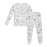 Generisch Outfit Mädchen Kinder-DIY-handbemaltes Homewear-Set zum Ausmalen Pyjama-Sets für Jungen Mädchen mit denen Man Spielen tragen kann