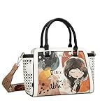 Anekke Große Bowlingtasche, inspiriertes Design, abnehmbare Umhängetasche und Taschen, 34 x 27 x 12 cm, elegante Accessoires für Damen, Mehrfarbig, Large