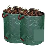 L6NqIAG Gartenabfallsack, große Kapazität, Gartentasche, wiederverwendbar, wasserdicht, Laubsack, Aufbewahrung, Sammelbehälter for den Garten, Laubaufbewahrungstasche Garten-Müllsäcke(100L)