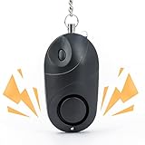 Hurifeng Taschenalarm – Persönlicher Schlüsselanhänger für Selbstverteidigung Frauen unterwegs； tragbarer Alarm für Sicherheit und Schutz； Kinder； Senioren (Schwarz)