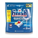 Finish Quantum All in One Zitronen-Spülmaschinentabs, 64 Stück