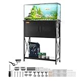 VEVOR Aquariumständer, 20 Gallonen Fischtankständer, 65 x 42 x 81 cm Schildkrötentankständer aus Stahl & MDF, 76 kg Tragkraft, Reptilientankständer mit Lagerschrank und Eingebettetem Netzteil