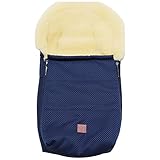 Kaiser 6534113 Emma Babyschalen Lammfell Fußsack navy