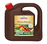 Substral Naturen Bio Pflanzen-Nahrung, pflanzlicher, veganer Flüssigdünger für Zierpflanzen, Obst & Gemüse, 2 L, Braun
