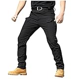 Stretch Cargohose Herren Cord Combat Modern Arbeitshosen Männer Schwarz Blitzangebote Baggy Chino für Outdoorhose Lang Bundeswehr Arbeit Herren Arbeitshose M