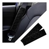 2 Stück Weiche Gurtpolster Auto,Sicherheitsgurt Polster Anti-Reibung für Komfortables Fahren,Auto Zubehör Gurtpolster Erwachsene/Kinder Auto für Autos und Rucksäcke (Schwarz)