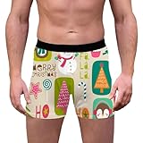 Herren-Unterwäsche-Beutel, Boxershorts, Weihnachten, Jockstrap mit Ausbuchtung, Workout, bequeme Balltasche für Herren, atmungsaktiv, athletisch, Komfort, Sport, leicht, Laufgrafik, grün, XXL