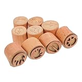 EXCEART 9 Stück Tier-fußabdruck-stempel Mini-stempel Tier-fußabdruckstempel Fußabdruckstempel Zum Basteln Dekorativer Gartenstempel Fußabdruck-stempelset Stempel Für Das Handwerk Holz