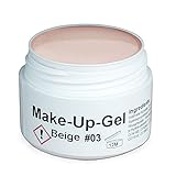 GS-Nails UV Make-Up Gel Camouflage für Nail-Art & Nagel-Design - 5 ml härtendes Cover-Gel - selbstglättendes Nagelgel - Beige #03