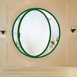 HEFJIAYCIQ Drehbares Fenster Mit Metallgriff, Dachboden Küche Garage Belüftung Als Ersatz, Aluminiumlegierungsrahmen 360° Um Das Runde Fenster,Green 1,80cm/31.3in