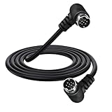 HTGuoji Rechtwinkliges S-Video Mini-DIN-9-poliger Stecker auf Stecker, Audio-/Videokabel, doppelt 90 Grad, für TV, Receiver, Monitor, Projektor (1,5 Meter)