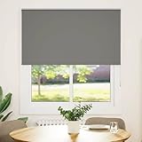 Rollo Verdunkelungsrollo grau 140x150 cm Stoffbreite 136,6 cm Polyester