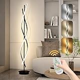 KOSHSH Stehlampe Dimmbar LED Stehleuchte Wohnzimmer Wohnzimmer,Moderne LED Stehlampe 3 Farbtemperaturen Stufenlos Stehlampe,Fernbedienung und Fußpedalsteuerung für Schlafzimmer und Büro (Weiß)