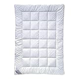 billerbeck Faser Bettdecke E21 King - mit Aloe Vera veredelte Faserdecke - 135 x 200 cm Ganzjahresdecke der Wärmestufe mittel, Weiß
