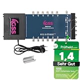 [ Test SEHR GUT *] GSS 5/12 Multischalter für Quattro & Quad LNB (4fach) geeignet, Multiswitch für 1 Satelliten & 12 Teilnehmer (TV, Sat Receiver), Matrix Satellit Verteiler, HD 4K, für Schüssel