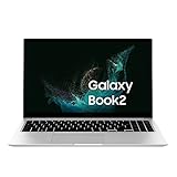 Samsung Galaxy Book2 Laptop, Ultrafino, 15,6 Zoll FHD LED, Intel Core i5 der 12. Generation, Intel® Iris® Xe, RAM 8GB LPDDR4x, 256GB NVMe SSD, Windows 11 Pro, Silver