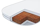 Veres Kindermatratze Kokosnuss für die Wiege Monaco (80x60x7 cm) - Weiß