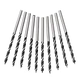 Holzbohrer-Set für Holzbearbeitung, Hartstahl, Holzplankenloch, Spiralbohrer, Handwerkzeug, 3 mm, 10 Stück