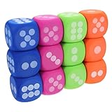 Alipis 12St große Würfel Party Spiele große Spielwürfel Würfeln Würfelspielzeug für Riesenwürfelschaum Riesige Schaumstoffwürfel Würfel für das Klassenzimmer lustige Würfel Eva