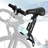 SHEAWA Fahrradsattel, universal, verstellbar, Vorderrahmen, Sicherheitslenker, Outdoor, Eltern-Kind mit Pedalen, vorne montierte Fahrradsitze für Kinder von 2–5 Jahren (bis zu 21,8 kg)