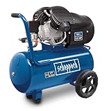 Scheppach Druckluft Kompressor HC53DC | 2200W Leistung | 50L Kessel | 10bar Druck | Ansaugleistung 371L/min | Druckminderer, ölgeschmiert, Doppelzylinder
