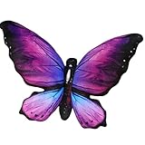Uixxducc Schmetterling Kissen Kuschelkissen Kinder, 3D Simulation Schmetterling Kissen, Aesthetic Dekokissen Sofakissen Zierkissen Plüsch Kissen Deko Kissen Für Schlafzimmer Deko (Lila)
