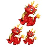 Abaodam 3 Teiliges Jahr des Drachen Maskottchen Puppe Babypuppe Plüschtiere Einhorn Set Stofftier Miniaturbär Einhorn Plüsch Gewichtete Kuscheltiere Stofftier Dinosaurier