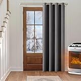 MIULEE Vorhänge Blickdicht mit Ösen Schöner Weicher Verdunklungsvorhänge zum Verdunkeln von Räumen Gardinen Abdunkelnd Schlafzimmer Wohnzimmer Thermovorhang Kälteschutz Grau 140X225 cm (1 Stück)