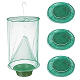 Wiederverwendbare Ranch -Fliegenfallen, 4pcs Fly Catcher Killer Hunter Cage Control, Farm Horse Stall -Falle für Obstgarten, Scheune, Garten