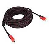 Denash Full HD 1080p 49ft HD Multimedia Interface Kabel Flexible Goldplattierte Kabel für TV -Computer Schwarz Rot für PVC -Material für Heimbüro