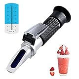 XRCLIF Refraktometer Hydrometer mit ATC, Brix Refraktometer 0-32% Messung des Zuckergehalts in Früchten, Refraktometer Saccharimeter für Brix Hydrometer Ersatz